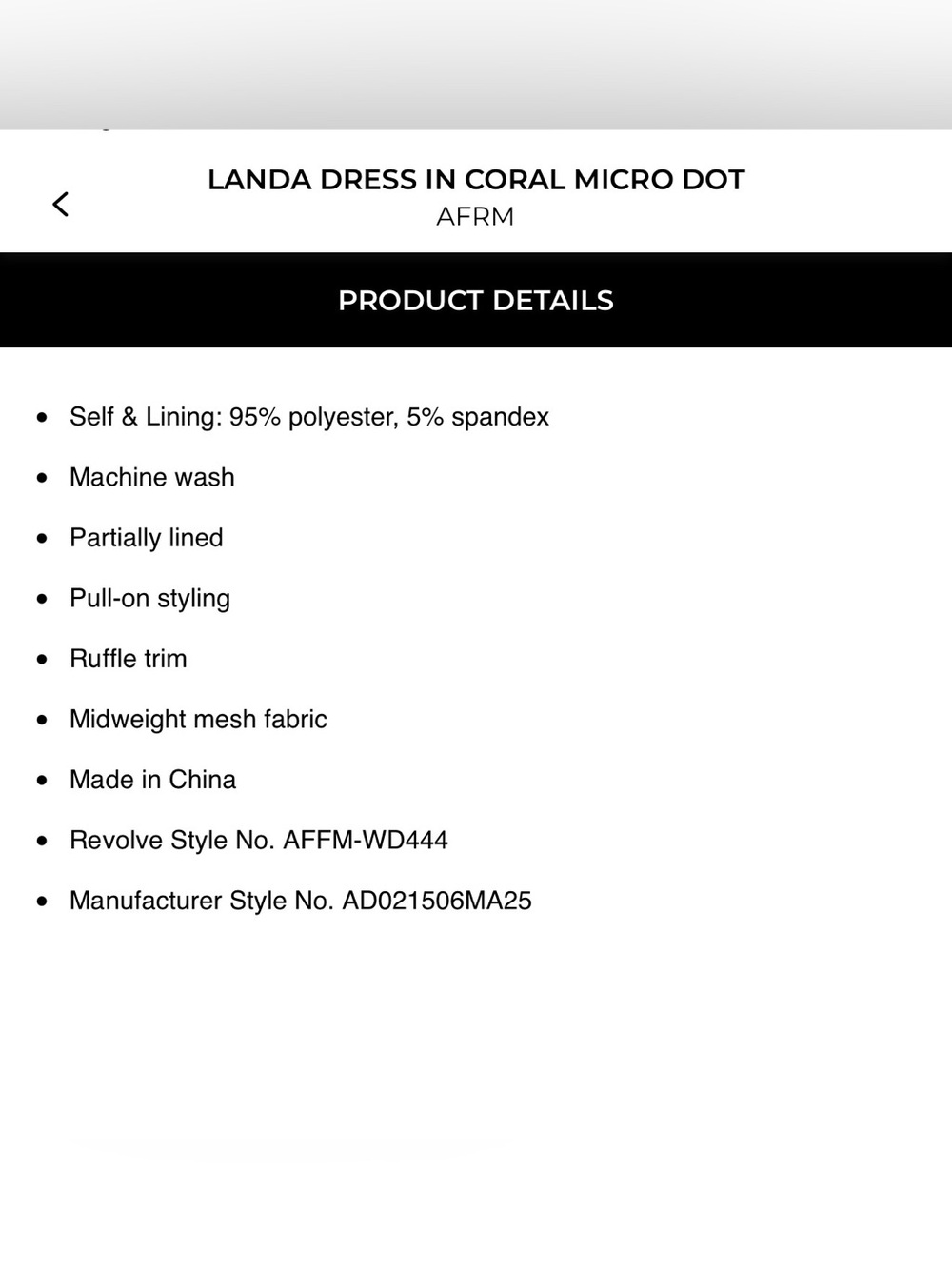 AFRM Coral Micro Dot Landa Dress - Picture 5 of 10